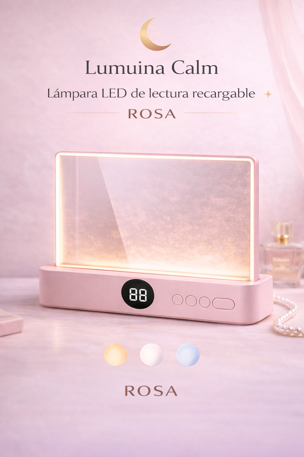 luz LED de lectura de página completa con temporizador